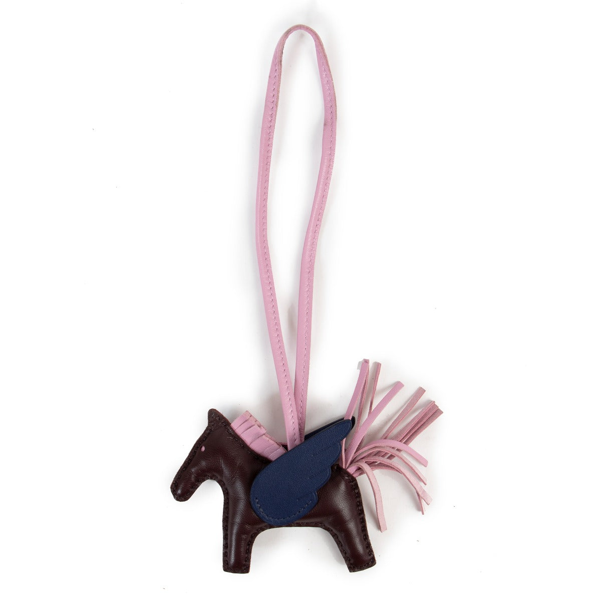 Shop safe online at labellov in Antwerp this 100% authentic second hand Hermès Milo Lambskin Rouge Sellier Rodéo Pégase PM Bag Charm