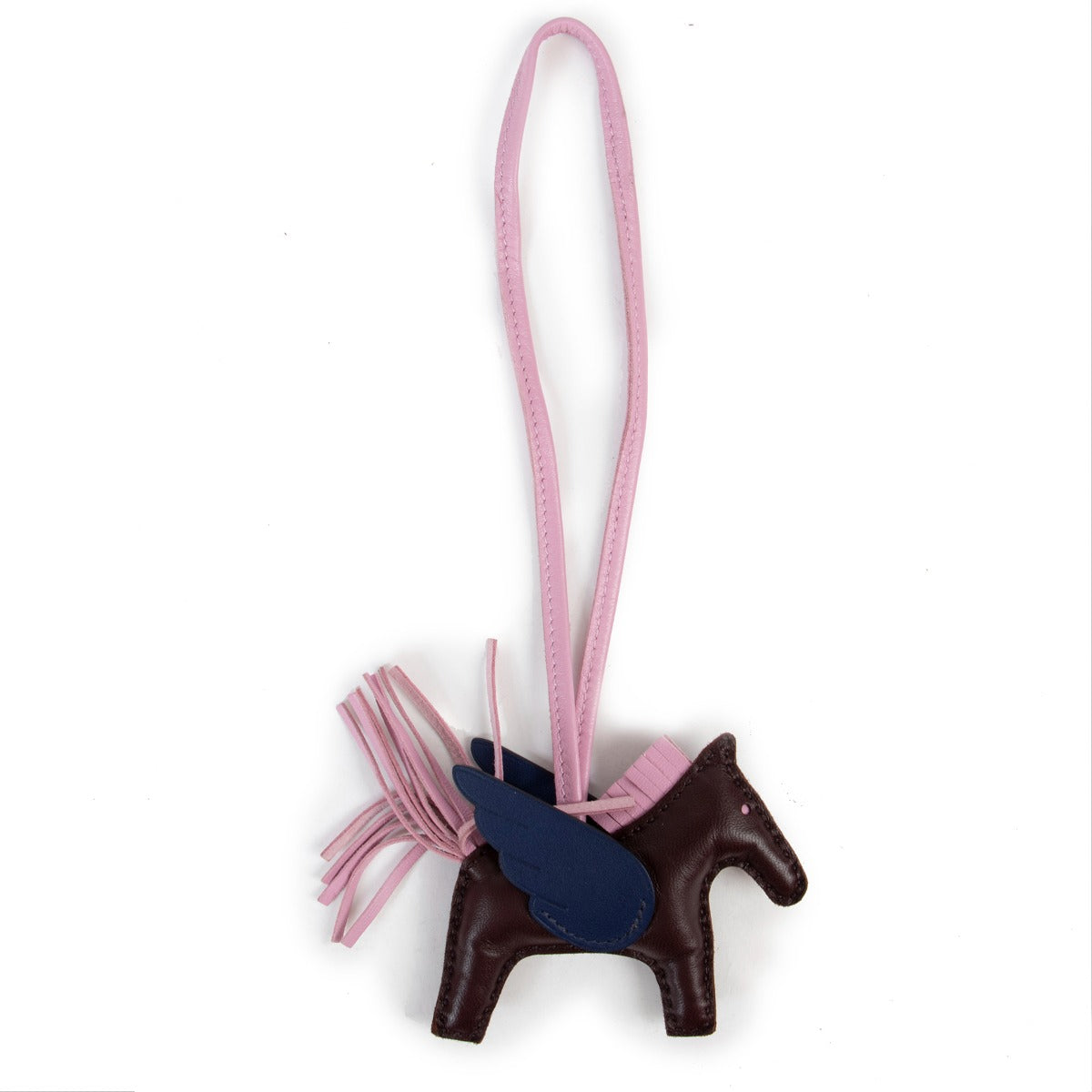 Shop safe online at labellov in Antwerp this 100% authentic second hand Hermès Milo Lambskin Rouge Sellier Rodéo Pégase PM Bag Charm