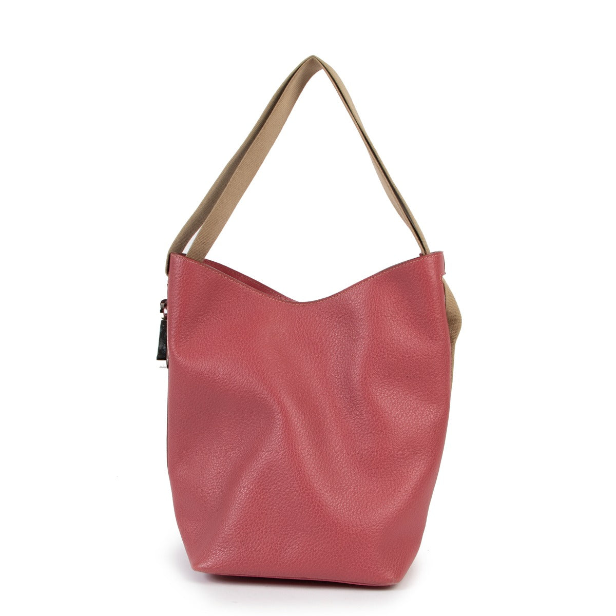 Shop second hand luxury designer Delvaux Pink Leather Bucket Bag at Labellov.com.
