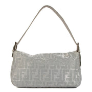 Shop safe online at Labellov in Antwerp, Brussels and Knokke this 100% authentic second hand Fendi Silver Crystal Embellished Baguette Shoulder Bag
