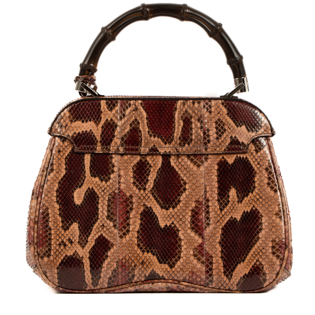 Shop 100% authentic second-hand Gucci Burgundy Lady Lock Python Top Handle on Labellov.com