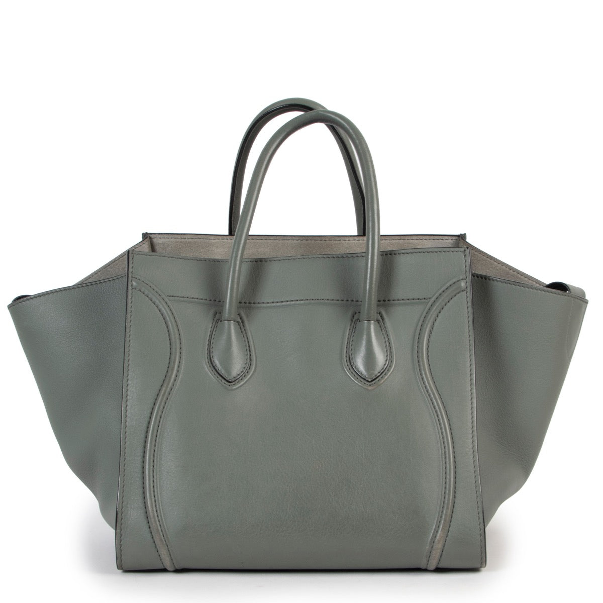 shop safe online Céline Mint Green Mini Luggage Drummed Calfskin