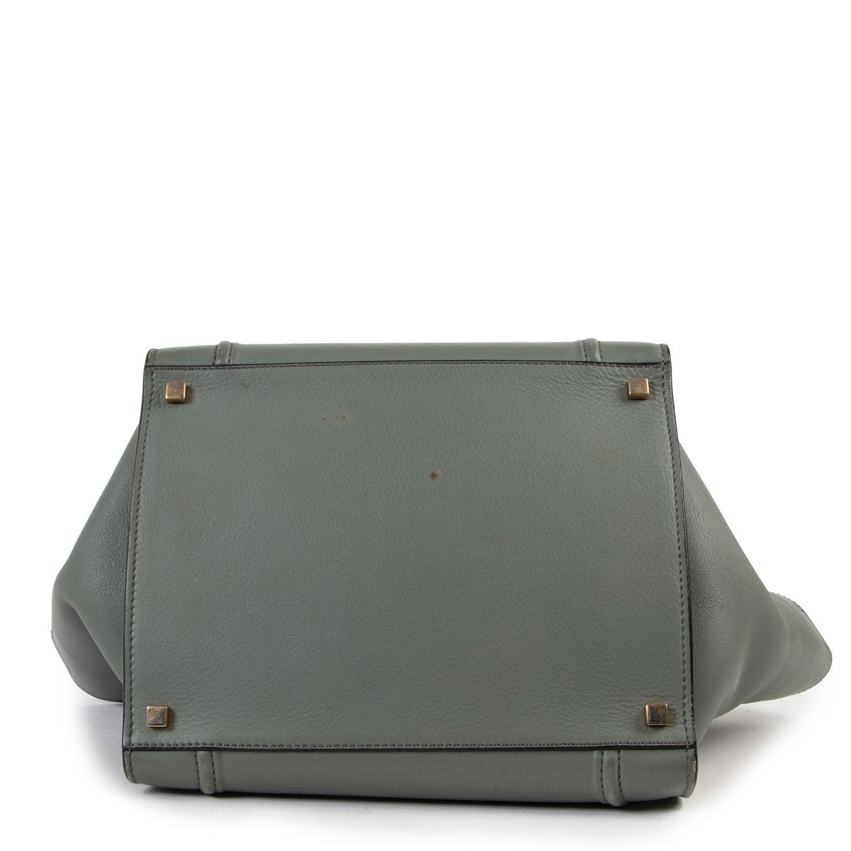 acheter en ligne Céline Mint Green Mini Luggage Drummed Calfskin