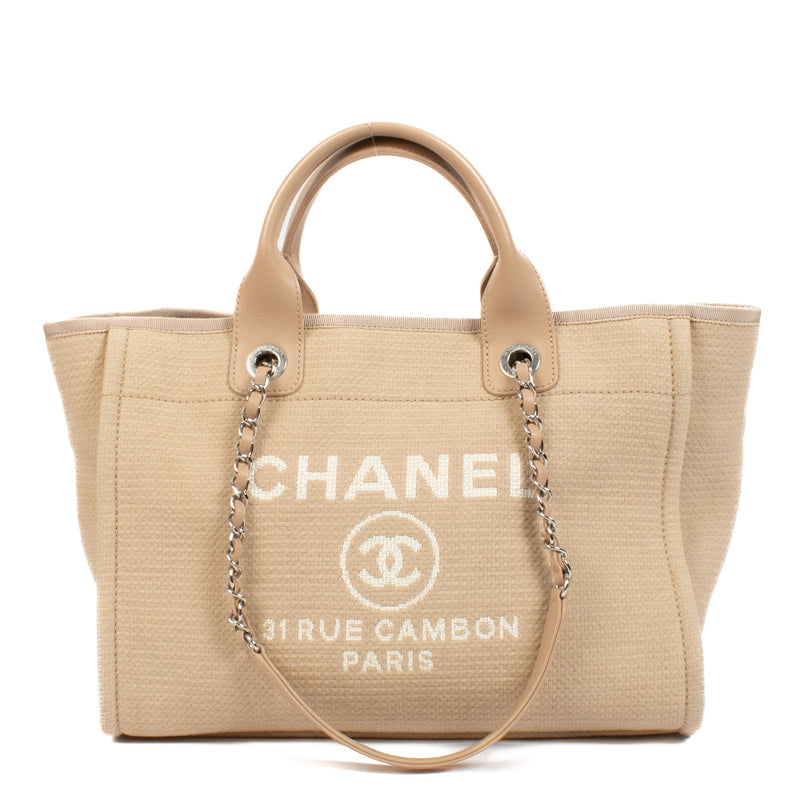 Chanel Beige Medium Deauville Shopping Tote Bag for the best price at Labellov.
