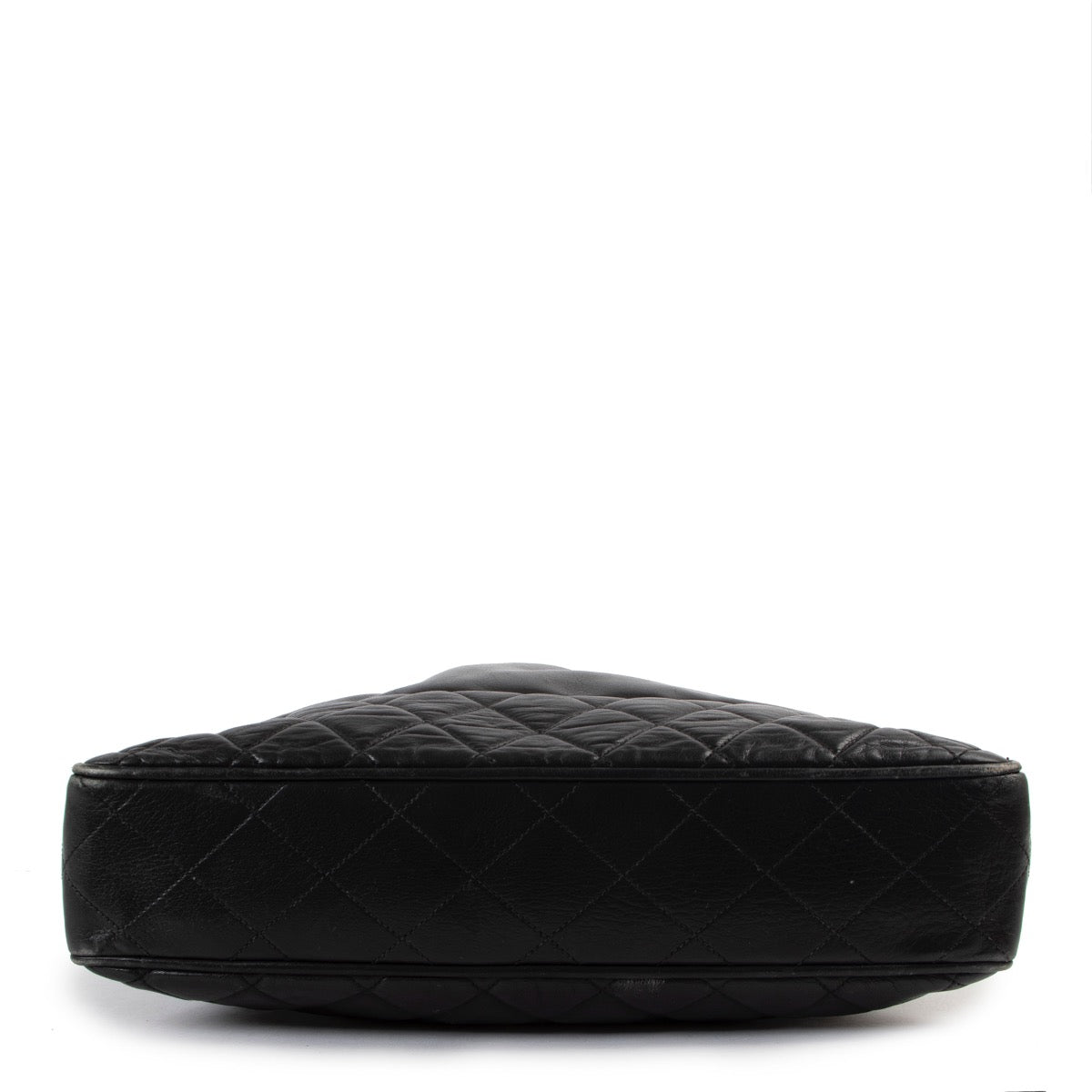Chanel Vintage Black Quilted Shopping Tote Bag