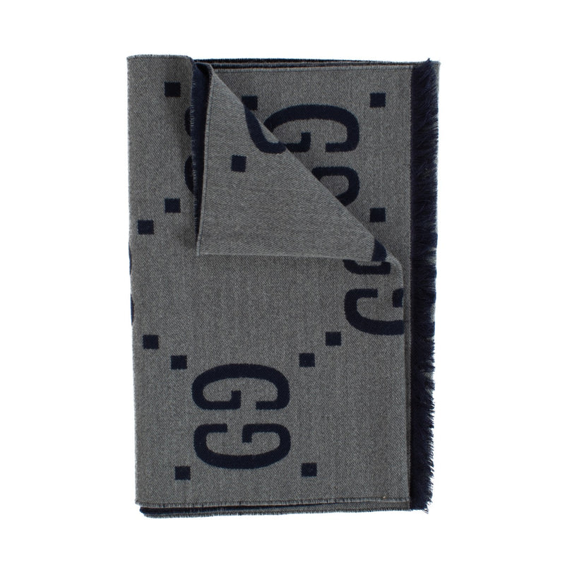 Gucci GG Jacquard Wol Zijden Sjaal