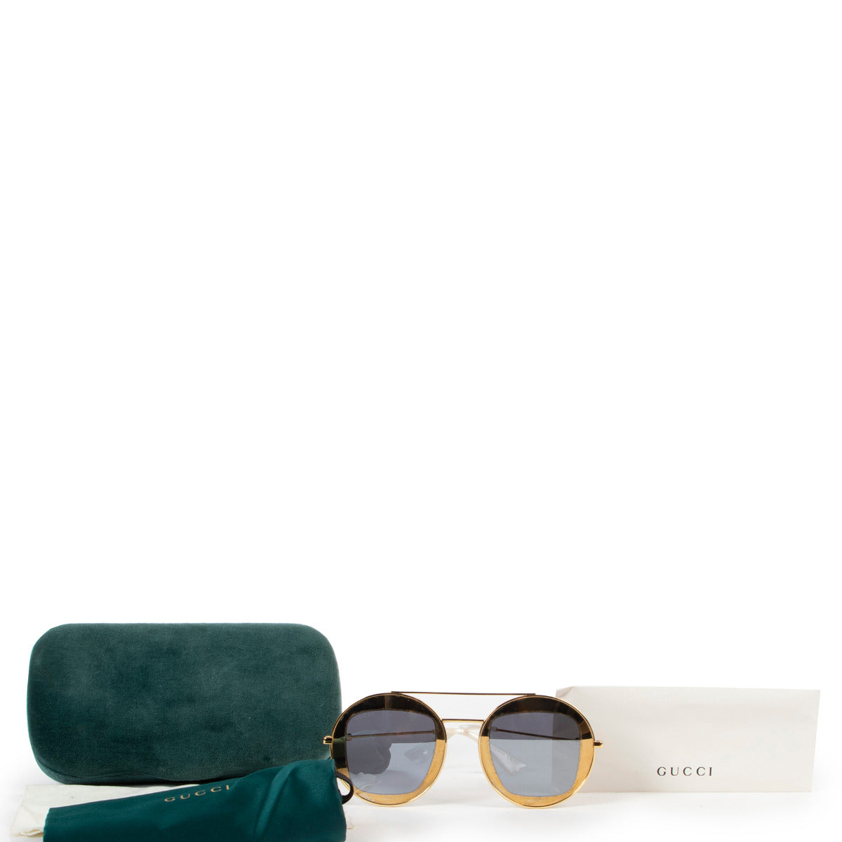 Gucci Round Gold Sunglasses