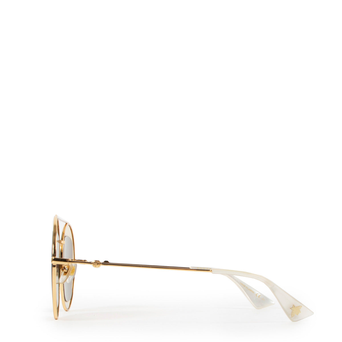 Gucci Round Gold Sunglasses