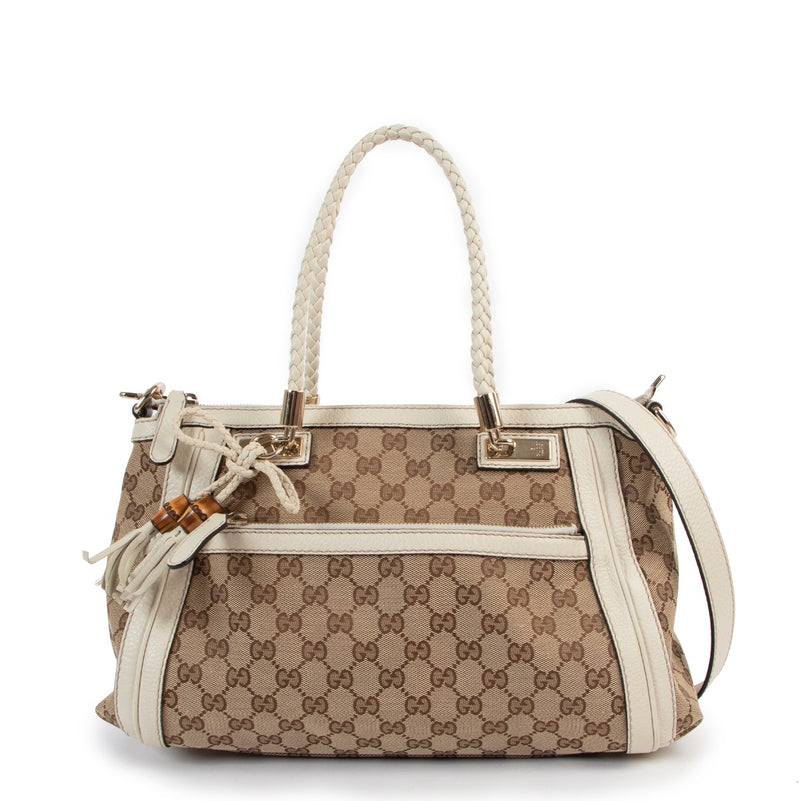 Gucci Monogram Bamboo Shoulder Bag