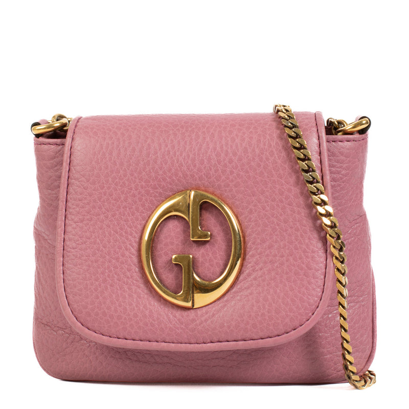 Gucci Roze Leren Blondie 1973 Mini Crossbody Tas