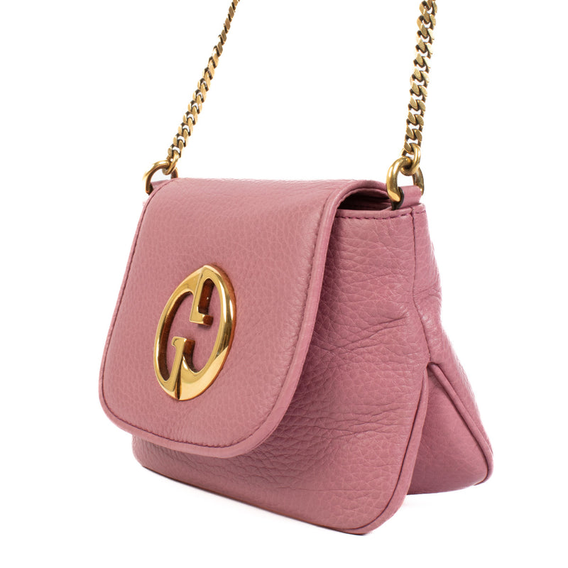 Gucci Pink Leather Mini Crossbody