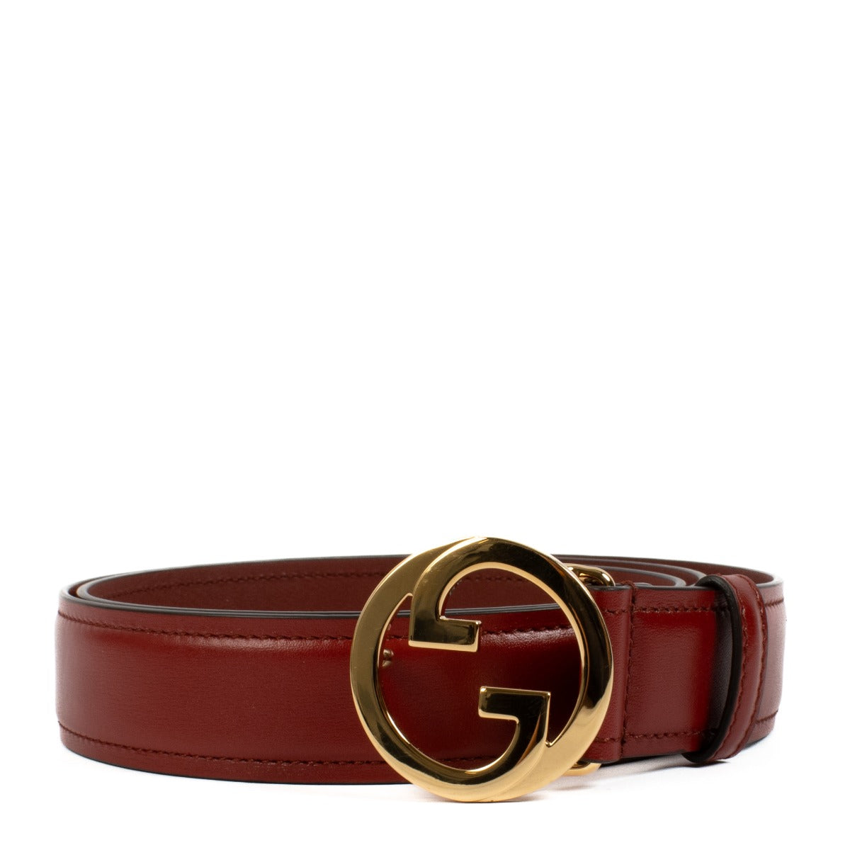 Gucci Red Leather Blondie Belt