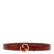Gucci Red Leather Blondie Belt