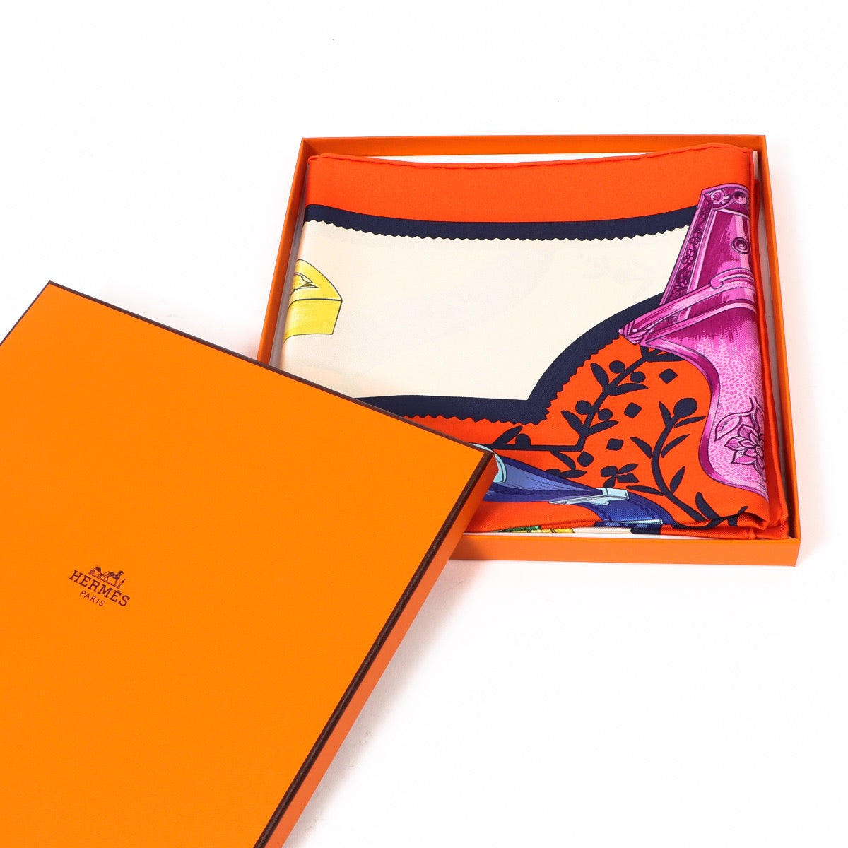 Hermès Carré 90 Étriers Silk Scarf