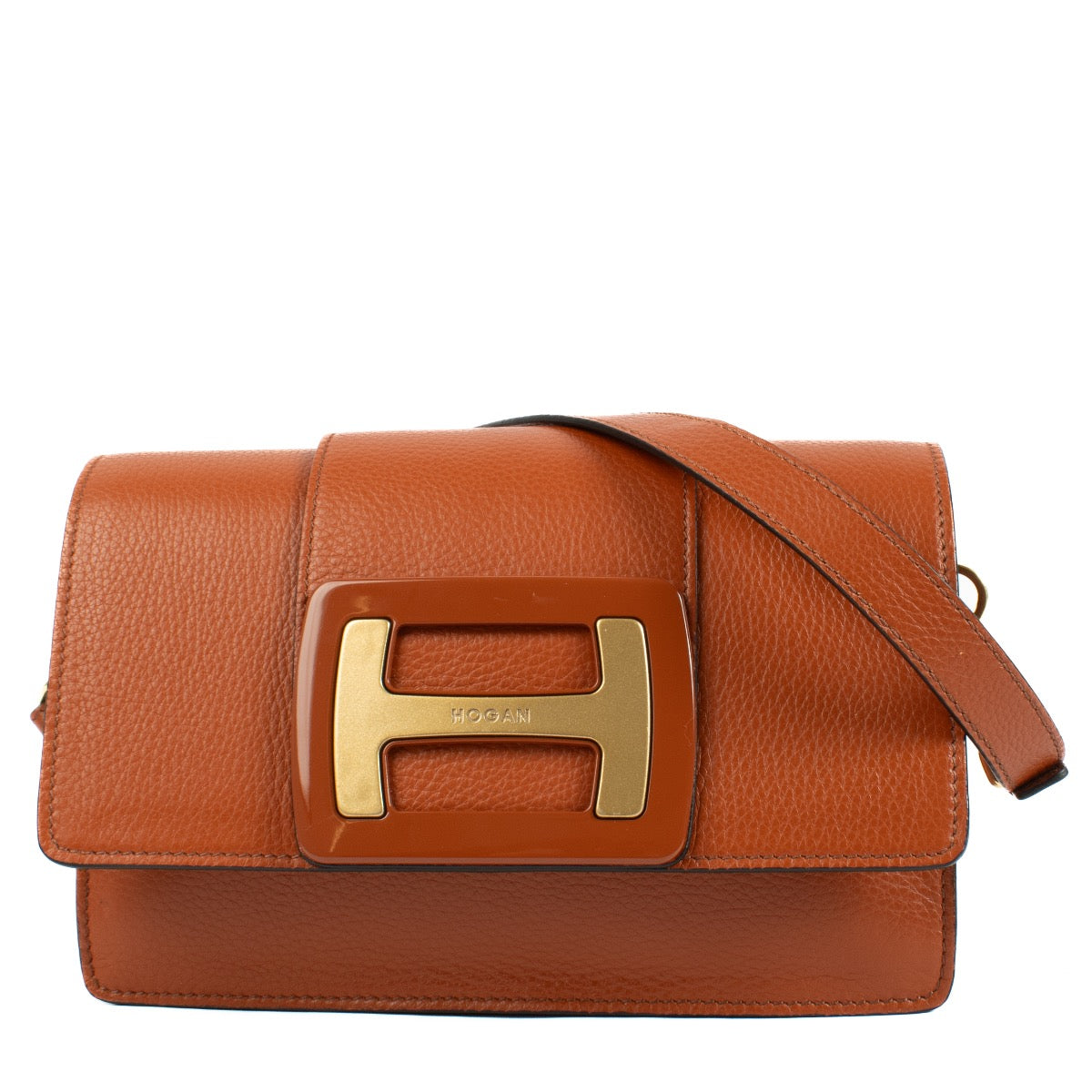 Buy authentic second hand Hogan Orange Leather H Crossbody Bag at Labellov.com