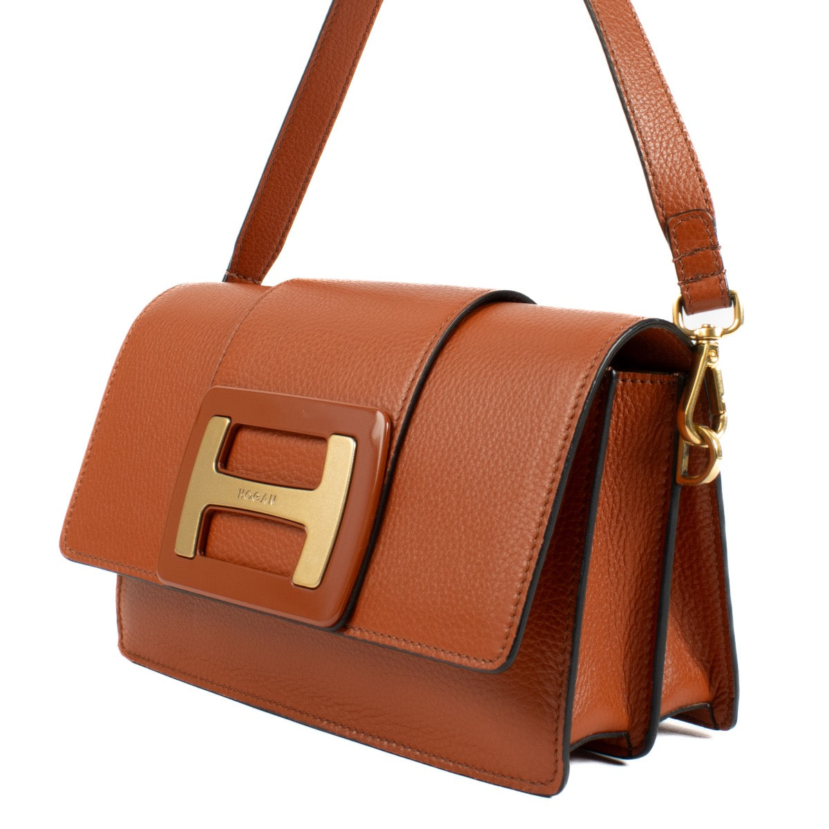 Buy authentic second hand Hogan Orange Leather H Crossbody Bag at Labellov.com