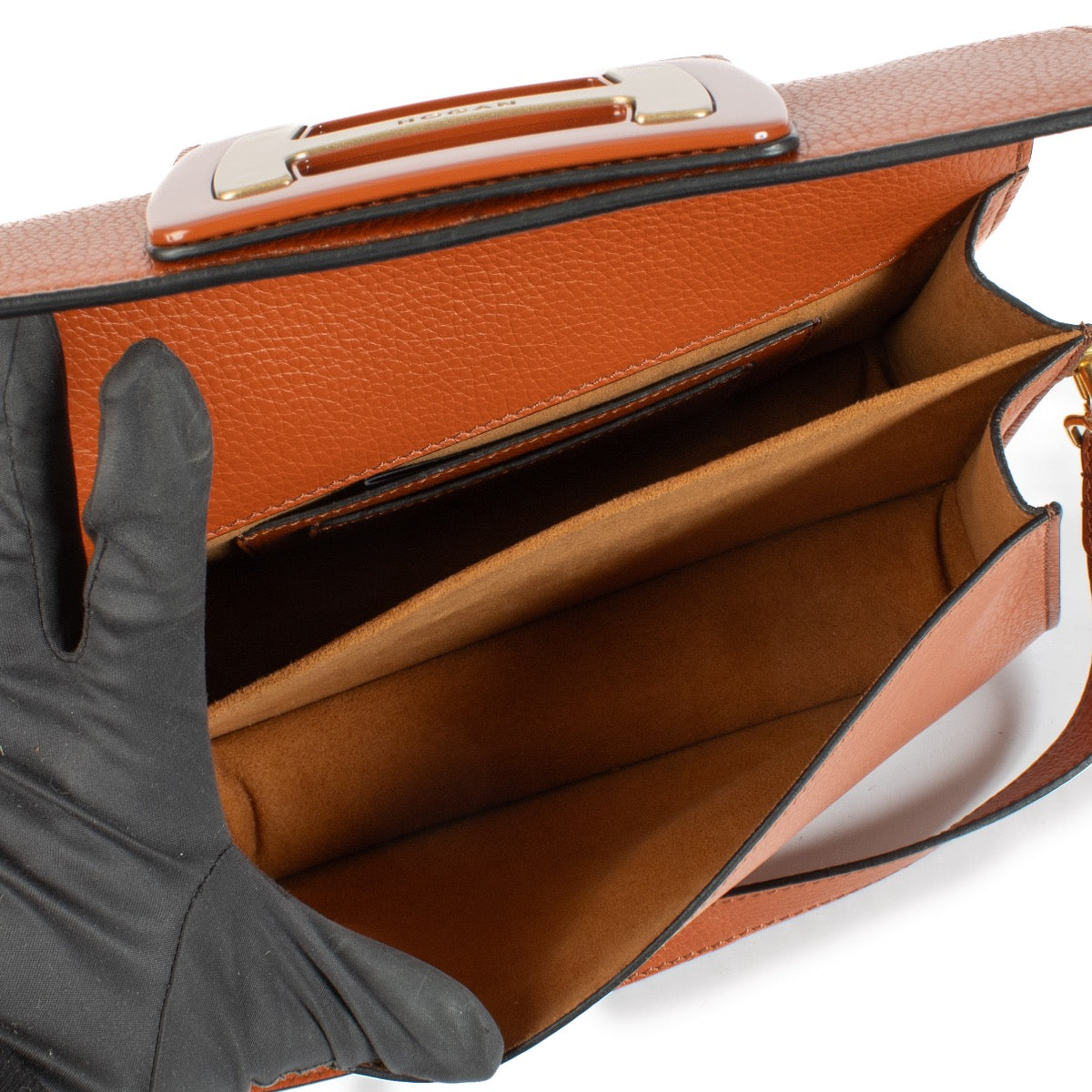 Buy authentic second hand Hogan Orange Leather H Crossbody Bag at Labellov.com