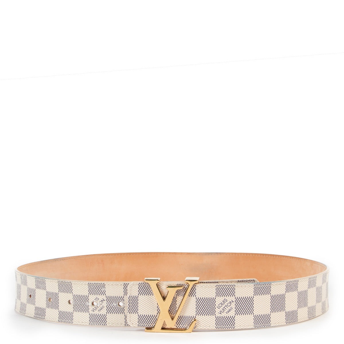 shop safe online Louis Vuitton White Azur Belt - Size 90
