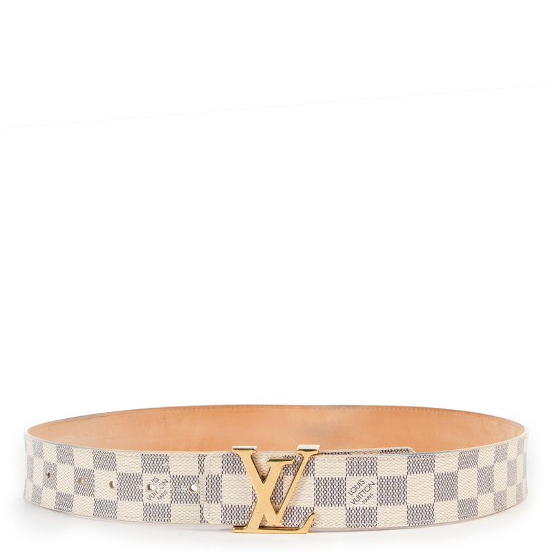 shop safe online Louis Vuitton White Azur Belt - Size 90