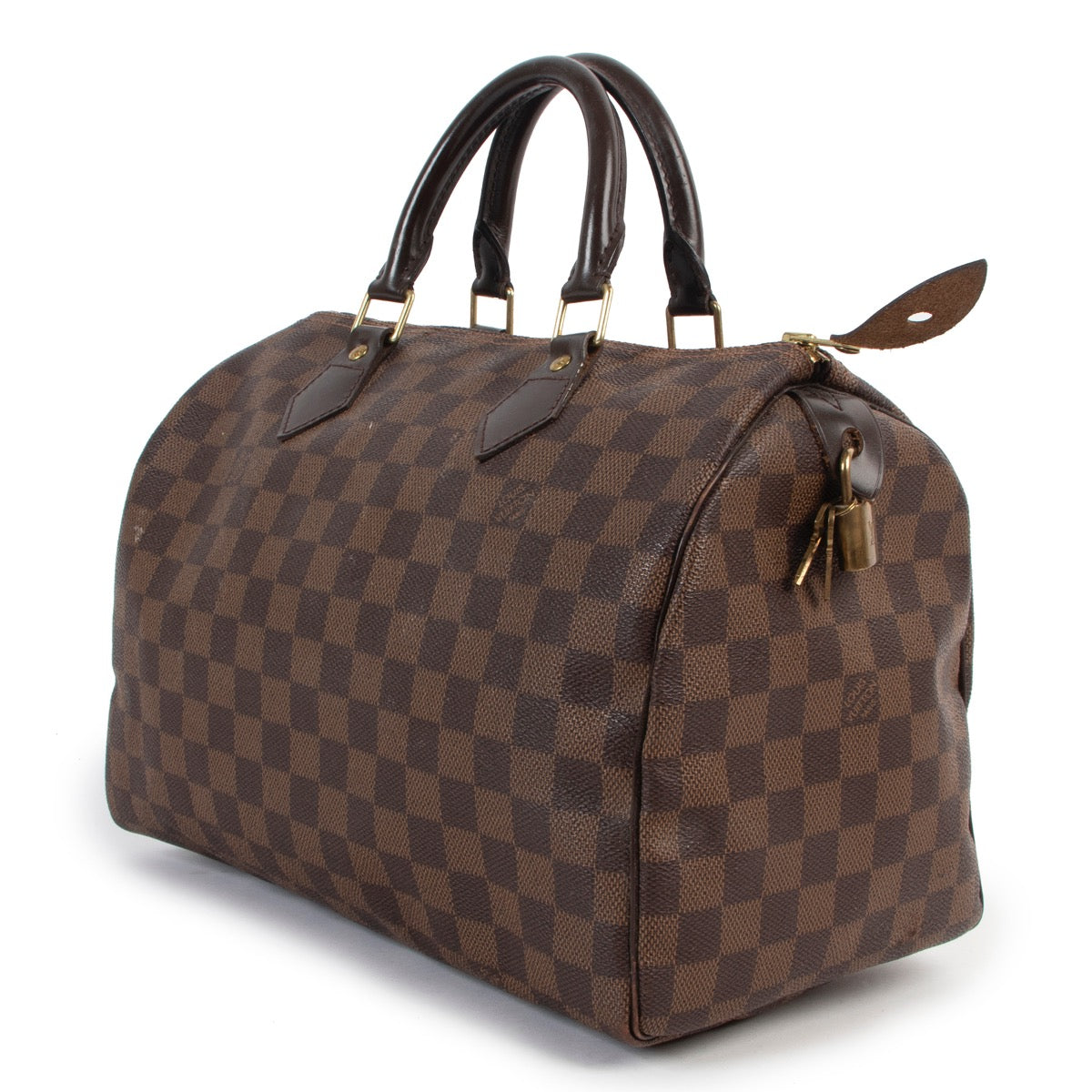 Shop safe online at Labellov in Antwerp this 100% authentic second hand Louis Vuitton Damier Ebene Canvas Speedy 30