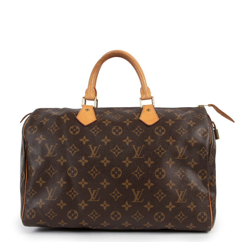 Louis Vuitton Monogram Speedy 35 shop safe online Louis Vuitton Monogram Speedy 35