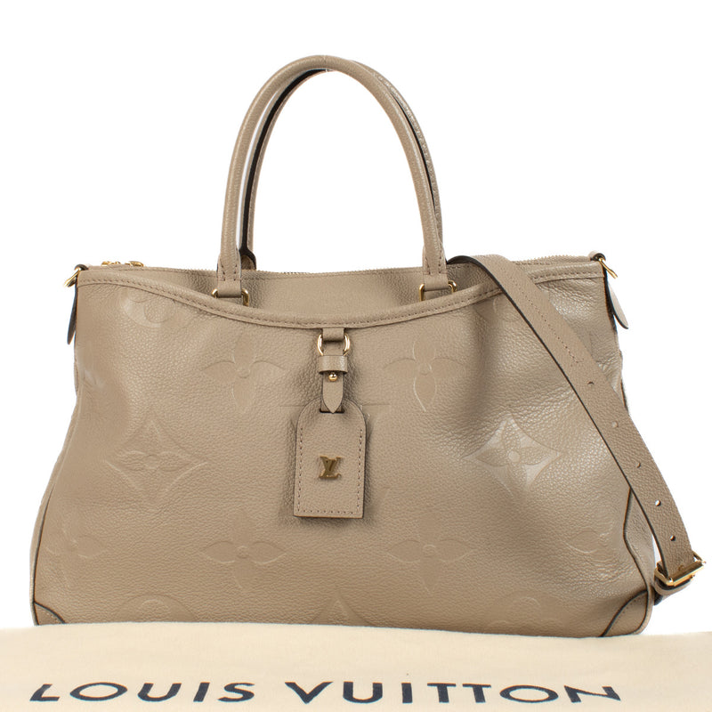 Louis Vuitton Taupe Trianon MM Monogram Empreinte Leather Bag for the best price at Labellov secondhand luxury.