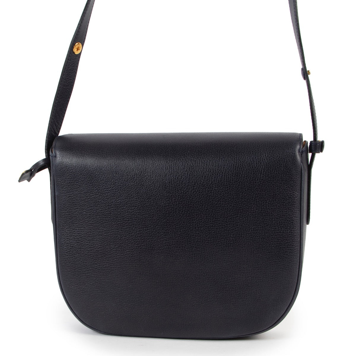 Shop safe online at Labellov in Antwerp this 100% authentic second hand Delvaux Navy Blue Shoulder Bag in very good condition.