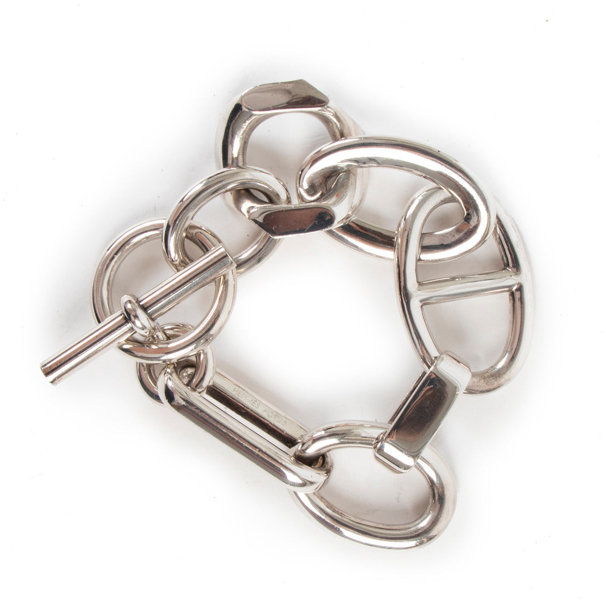 Hermès Silver Chain Link Bracelet aan de beste prijs bij Labellov tweedehands luxe in Antwerpen.
