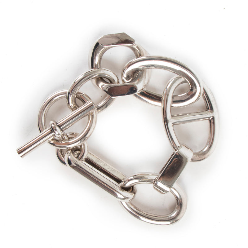 Hermès Silver Chain Link Bracelet aan de beste prijs bij Labellov tweedehands luxe in Antwerpen.
