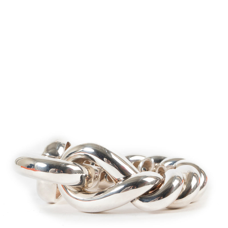 Hermès Rare Torsade Géant TGM Silver Bracelet for the best price