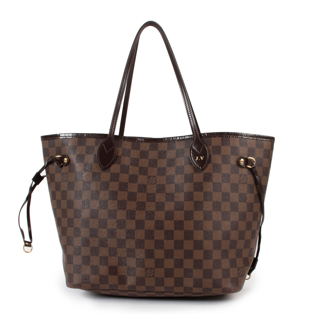 Shop safe online at Labellov in Antwerp this 100% authentic second hand Louis Vuitton Damier Ebene Neverfull MM Shoulder Bag