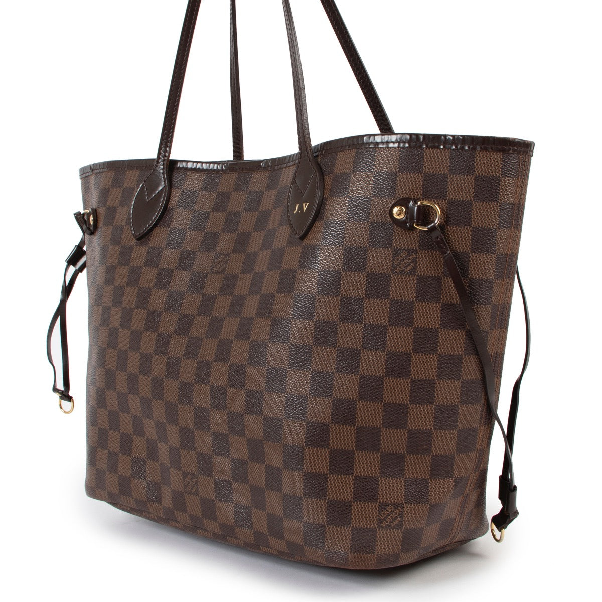 Shop safe online at Labellov in Antwerp this 100% authentic second hand Louis Vuitton Damier Ebene Neverfull MM Shoulder Bag