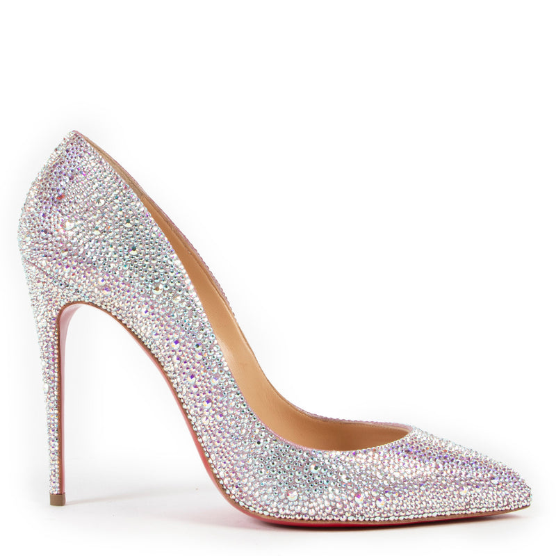 Christian Louboutin Pigalle Follies Strass Aurora Boreale - size 39.5v