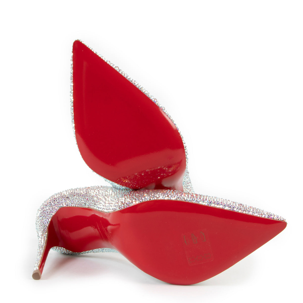 Christian Louboutin Pigalle Follies Strass Aurora Boreale - size 39.5