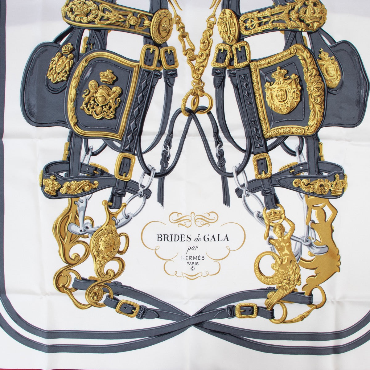 Shop safe online at Labellov in Antwerp this 100% authentic second hand Hermès Multicolor Silk Brides De Gala Scarf