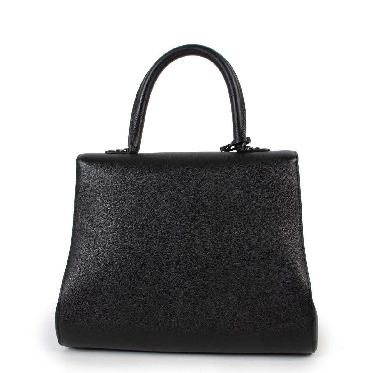 Shops safe online at Labellov in Antwerp this 100% authentic second hand Delvaux Black Rodéo Leather MM Brillant + Strap