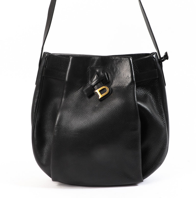 Delvaux Banniere Black Leather Vintage Crossbody Bag