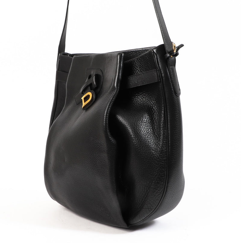 Delvaux Banniere Black Leather Vintage Crossbody Bag