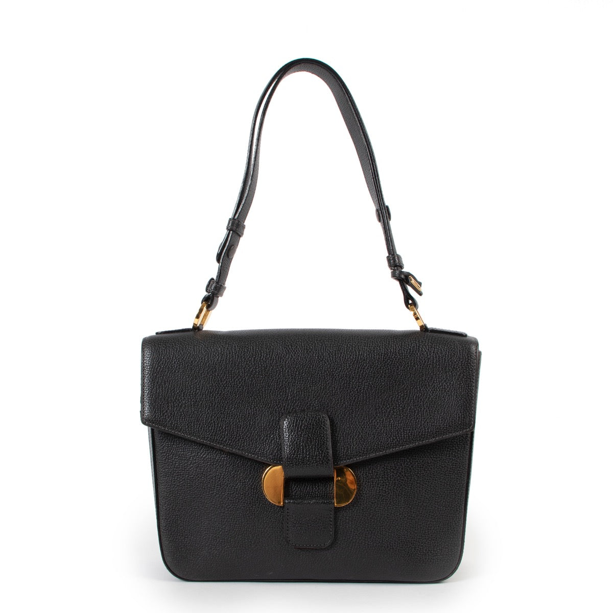 Shop safe online at Labellov in Antwerp this 100% authentic second hand Delvaux Dark Blue Shoulder Bag