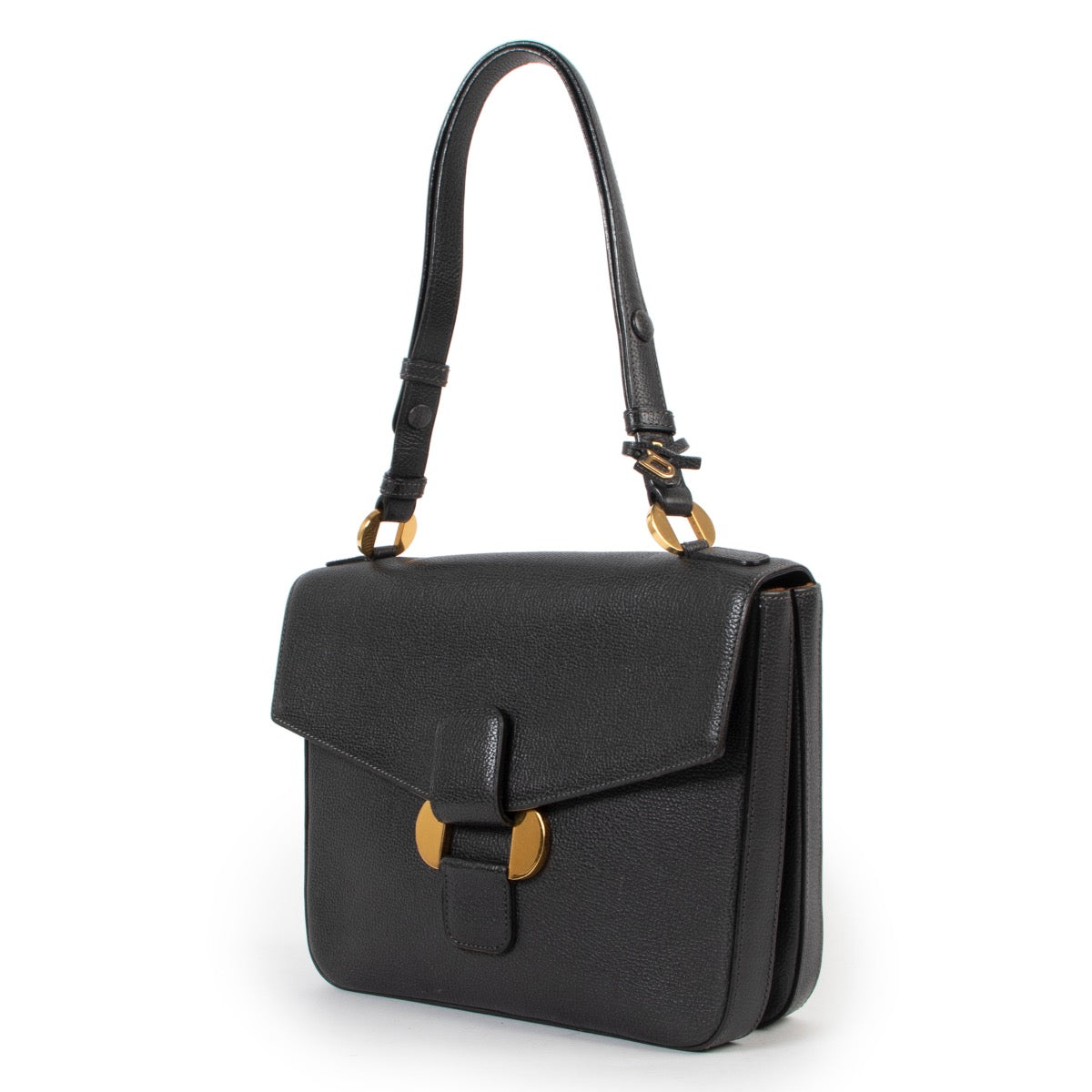 Shop safe online at Labellov in Antwerp this 100% authentic second hand Delvaux Dark Blue Shoulder Bag