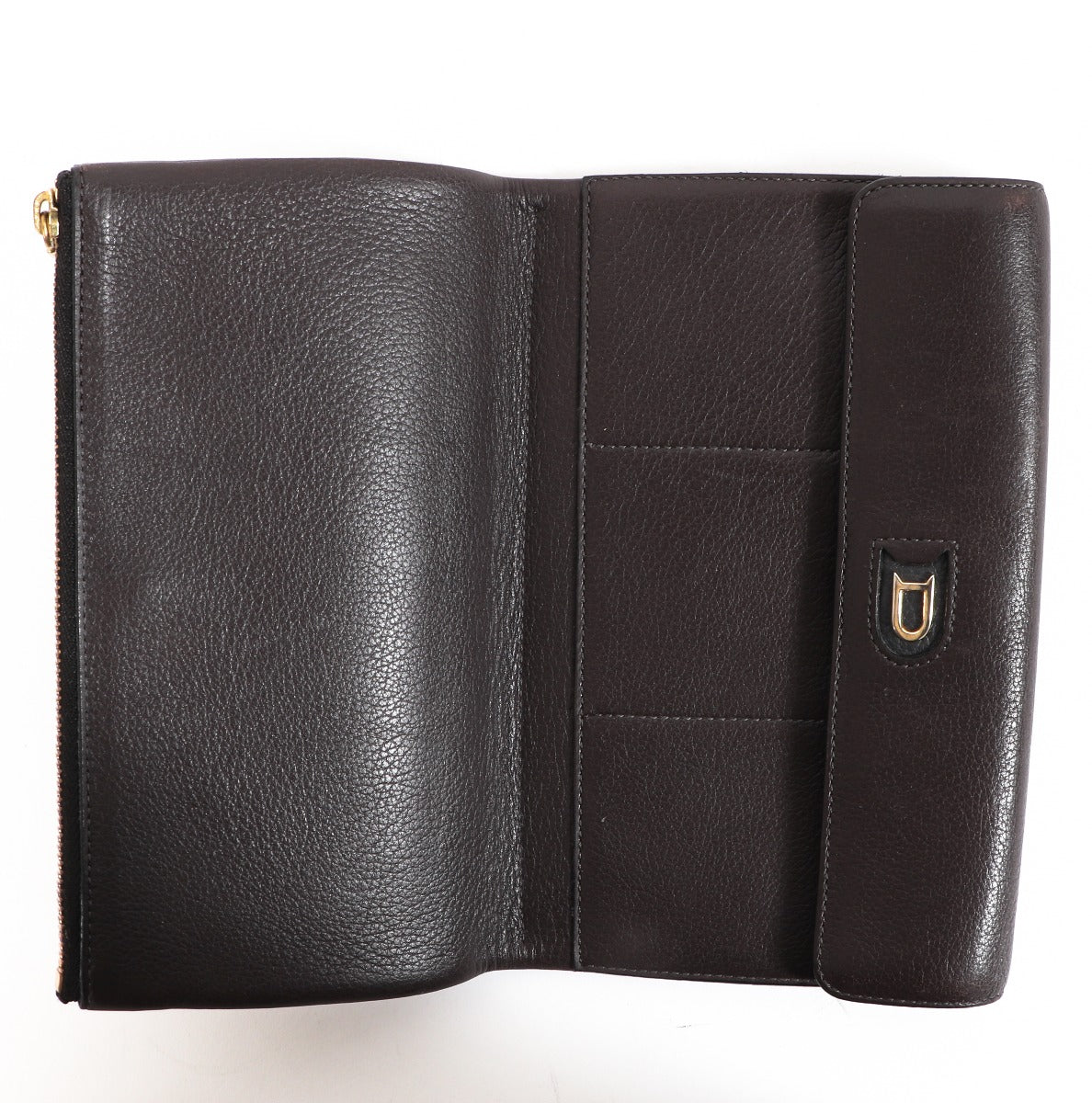 Delvaux Café Bruin Loto Portemonnee