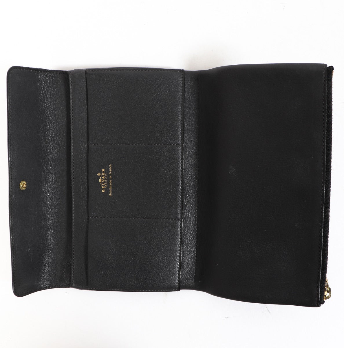 Portefeuille Delvaux Loto gris anthracite
