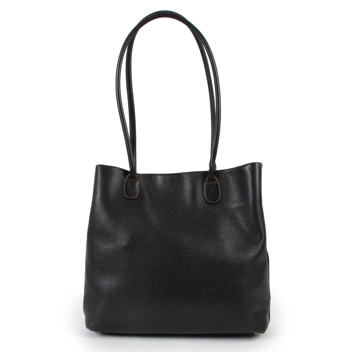 Shop safe online at Labellov in Antwerp this 100% authentic second hand Deux De Delvaux Black Leather Shoulder Bag