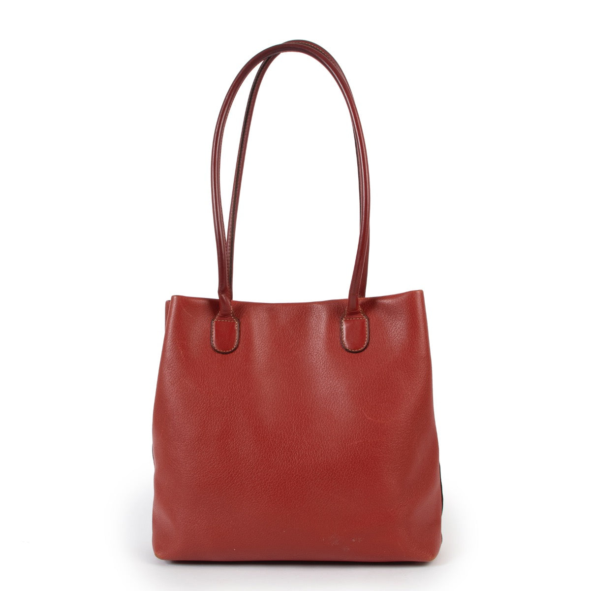 Shop safe online at Labellov in Antwerp this 100% authentic second hand Deux De Delvaux Red Shoulder Bag