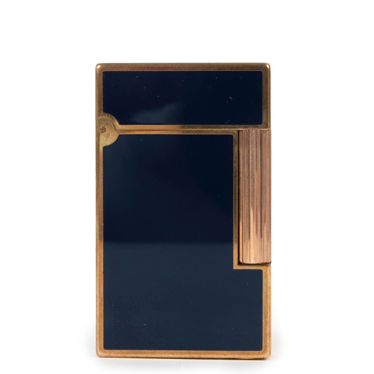 Shop safe online at Labellov in Antwerp this 100% authentic second hand Dupont Dark Blue Lighter