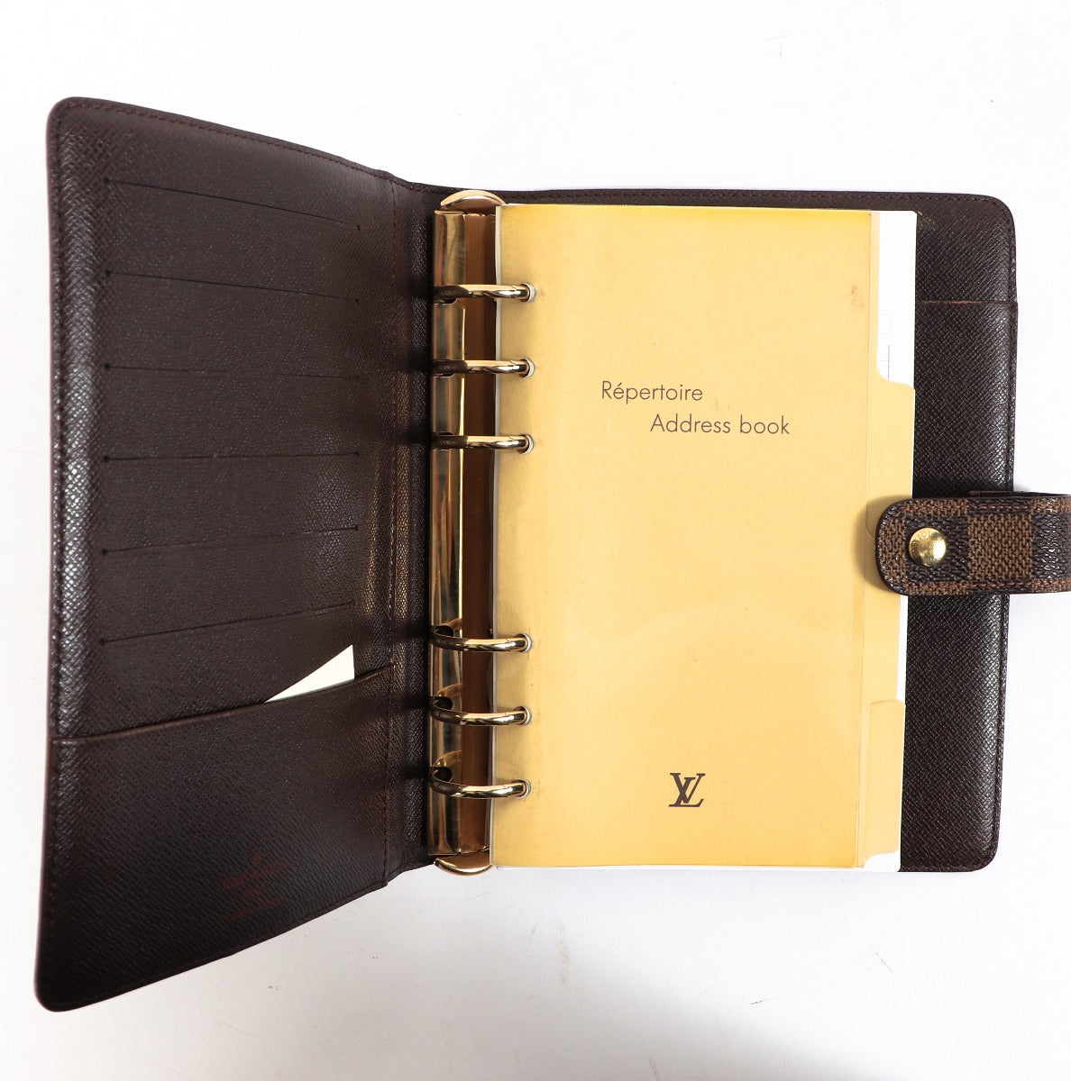 Couverture d'agenda moyen Louis Vuitton Damier Ebene