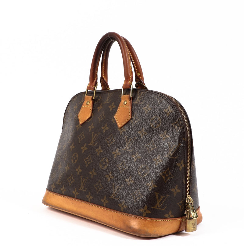 Buy an authentic second-hand Louis Vuitton Damier Ebene Canvas Alma PM Bag in very good condition at Labellov in Antwerp.