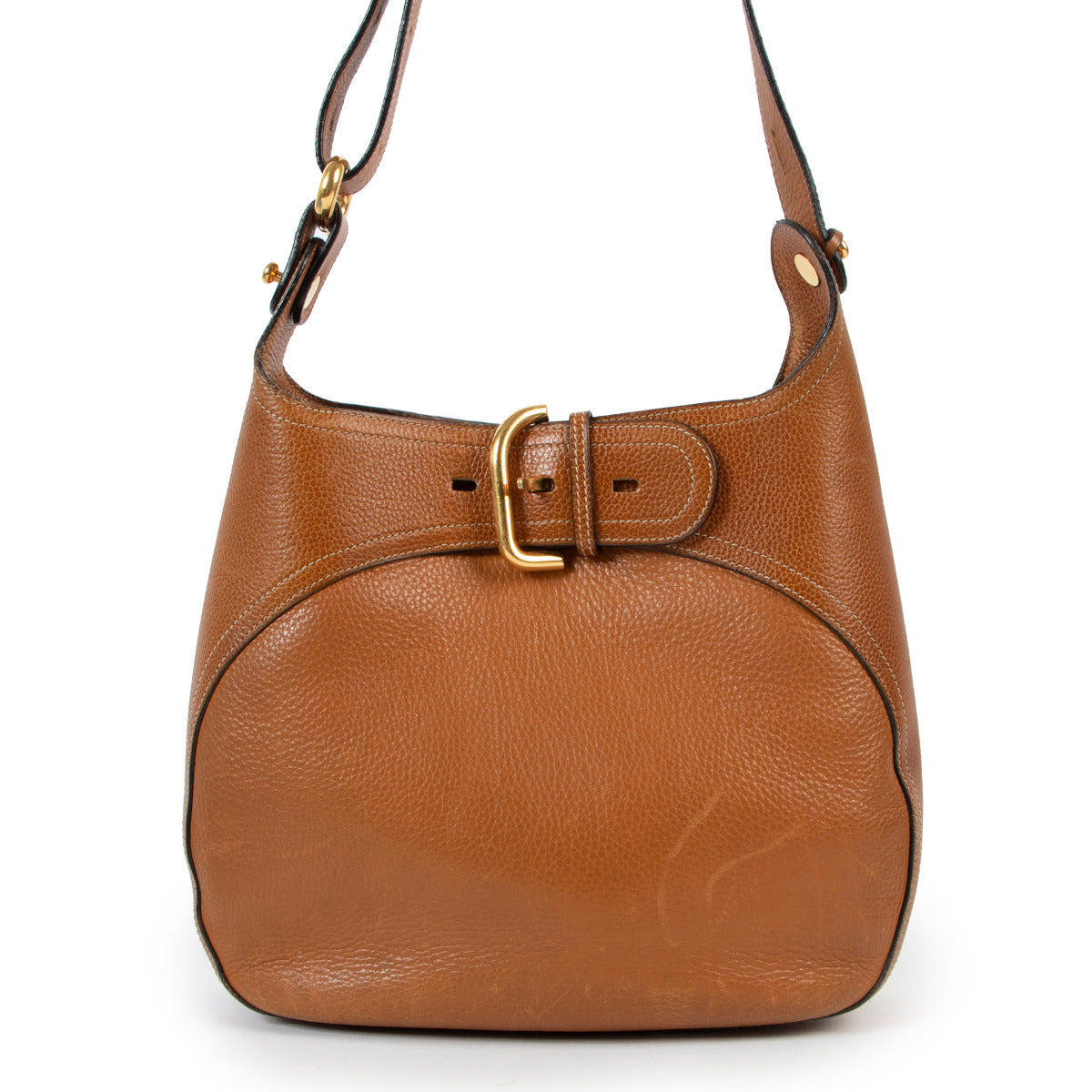 Delvaux Cognac Souverain Crossbody Bag