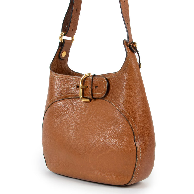 Delvaux Cognac Souverain Crossbody Bag