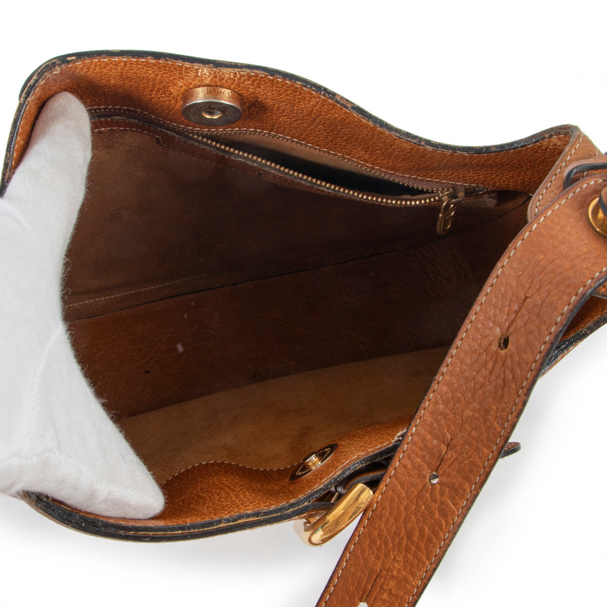 Sac bandoulière Souverain Delvaux Cognac